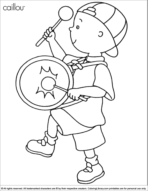 Plansa de colorat cu Caillou 90 90